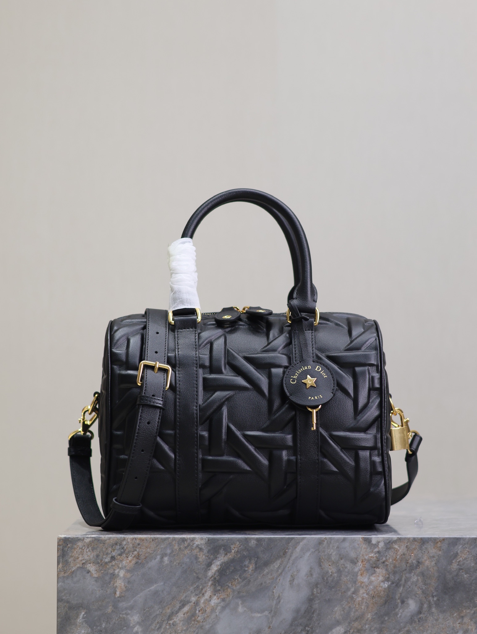 Dior Groove 25 Bag Black Graphic Cannage Calfskin